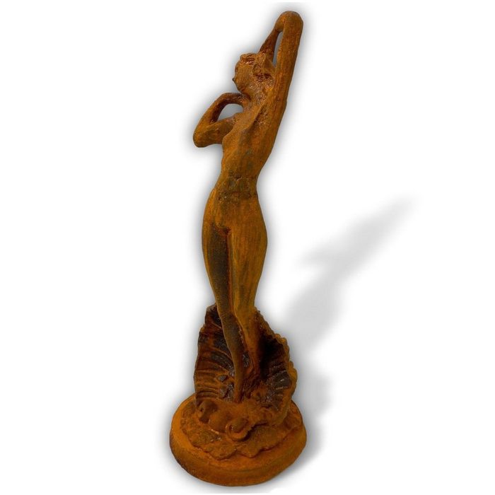 Aubaho Gartenfigur Skulptur Frau Akt Erotik Liebe Eisen Rost Figur Statue Antik-Stil Venus
