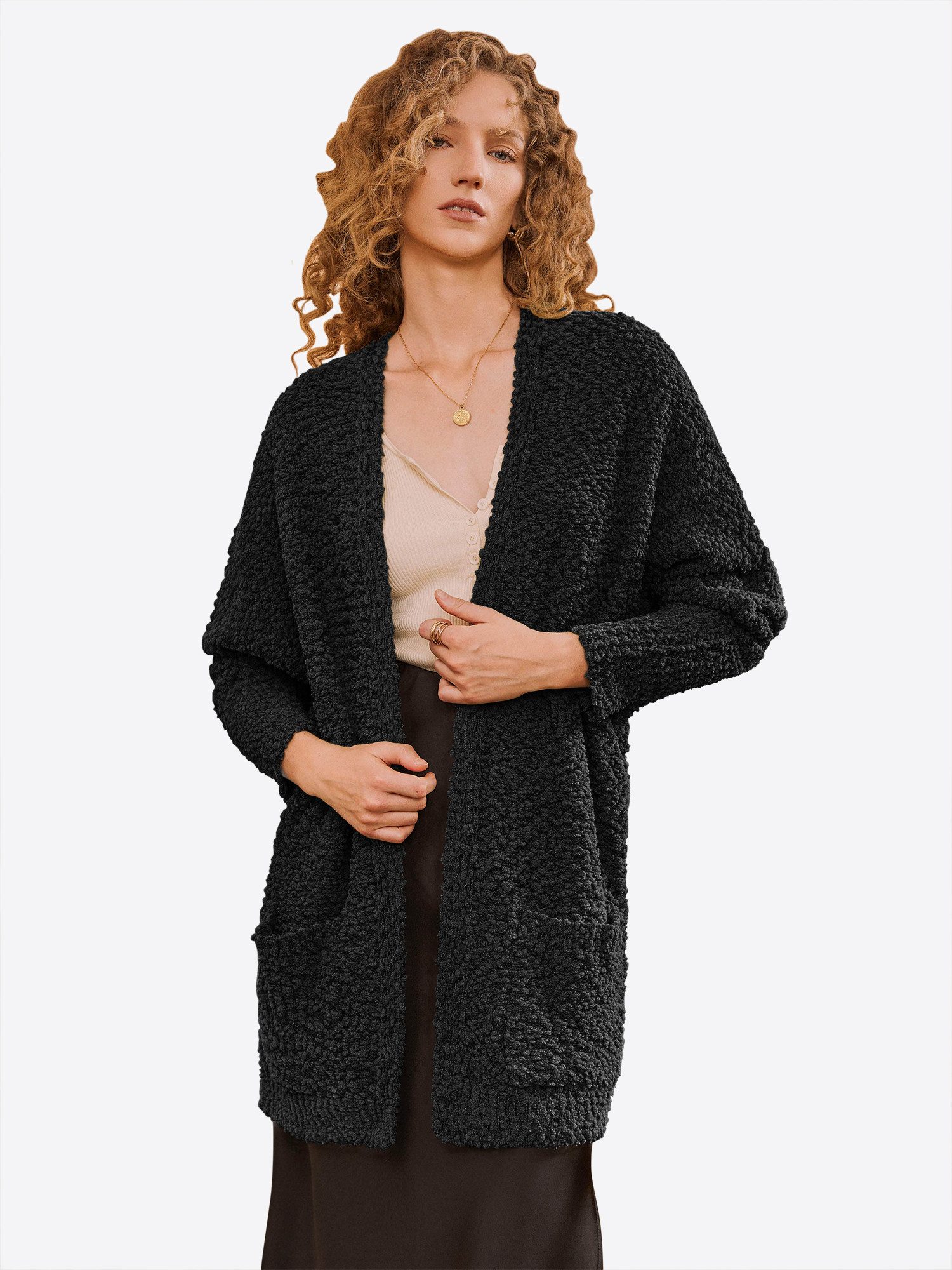 Imily Bela Cardigan Damen Flauschige Oversize-Strickjacke (Packung, 1-tlg., günstig online kaufen