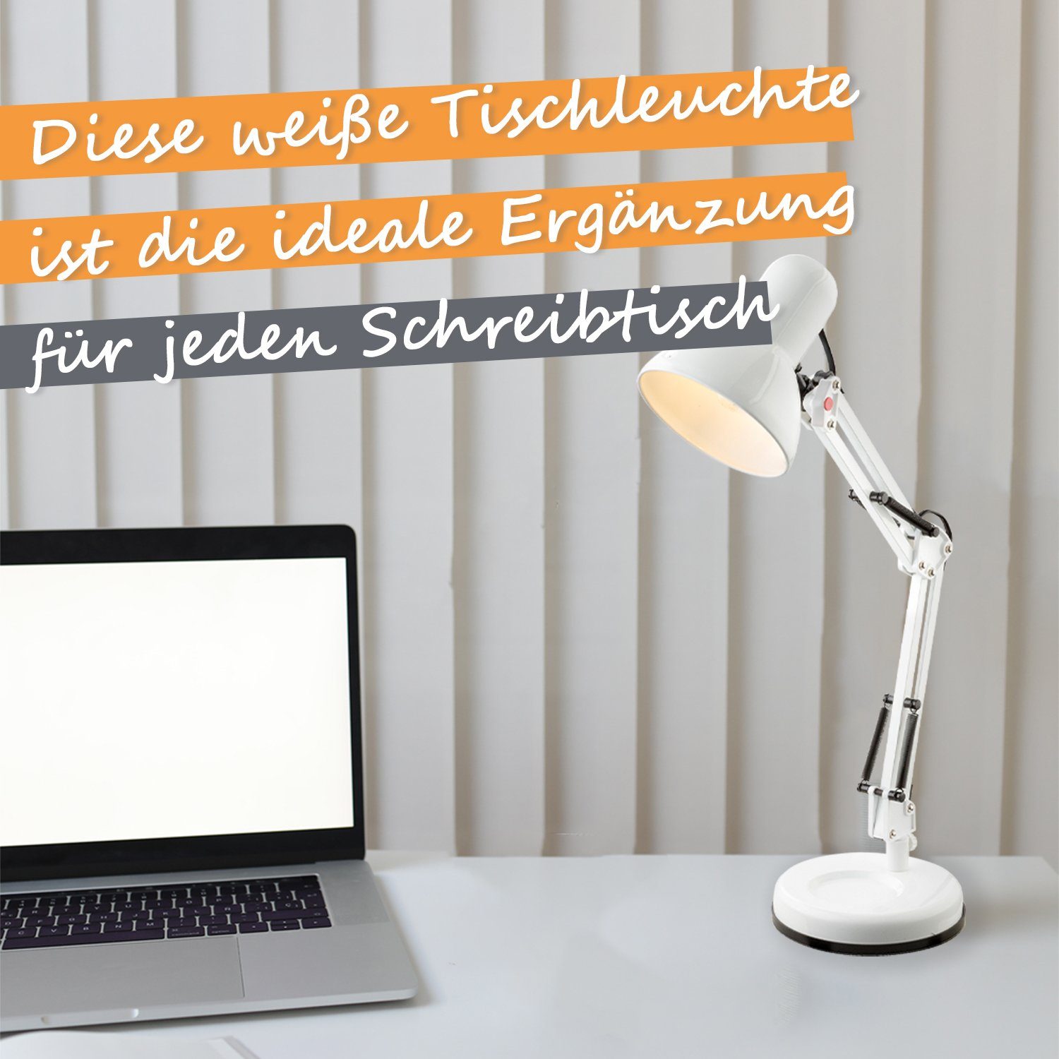 GLOBO LIGHTING Tischleuchte Tischlampe Tischleuchte Leselampe Schreibtischlampe Kinder weiß 24881