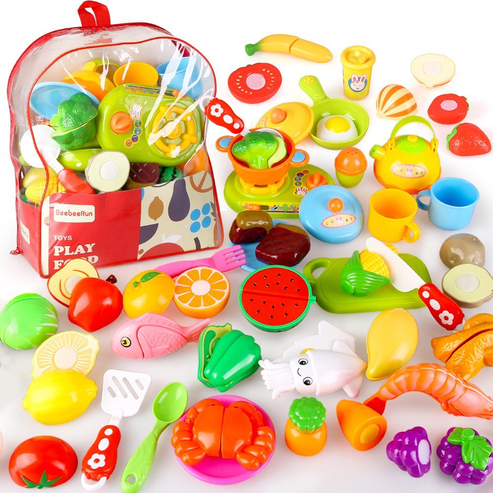 20 tlg Spiel Obst Gemüse Spielküche teilbar schneiden Kinder Küche Spielzeug 