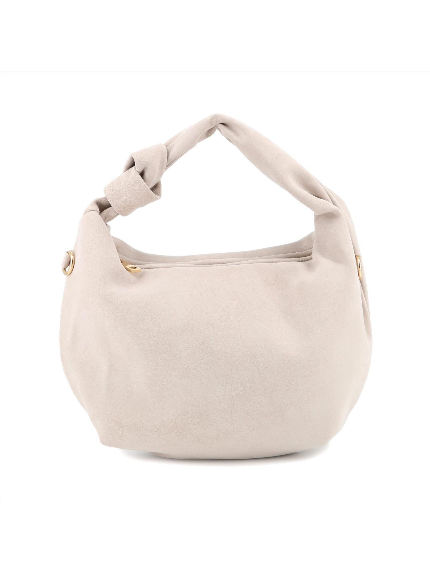 BRISE TASCHE Schultertasche Elegante Hobo Bag aus 100% Wildleder – Schultertasche mit Knoten, Knoten am Henkel, Trendige Hobo Bag Form, Weiches Wildleder