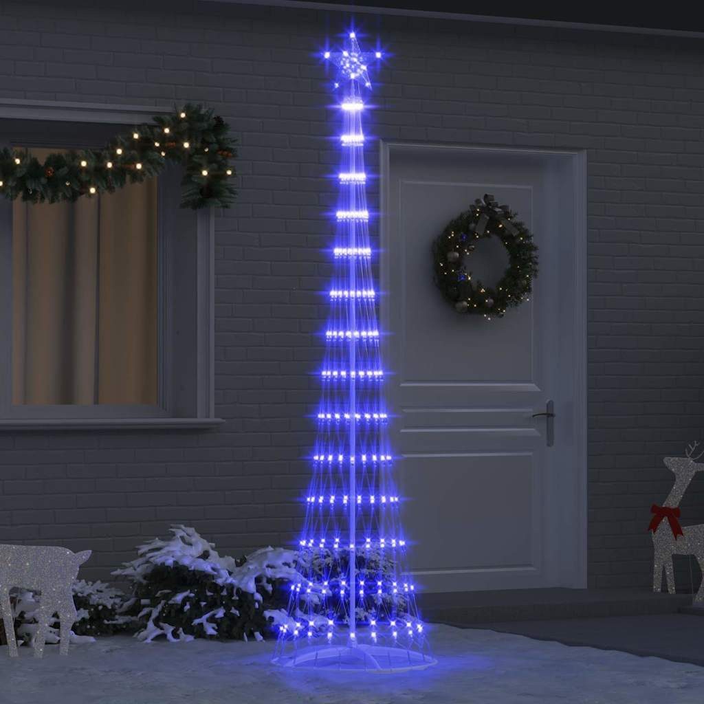 vidaXL LED Baum LED-Weihnachtsbaum Blau 250 cm Metall