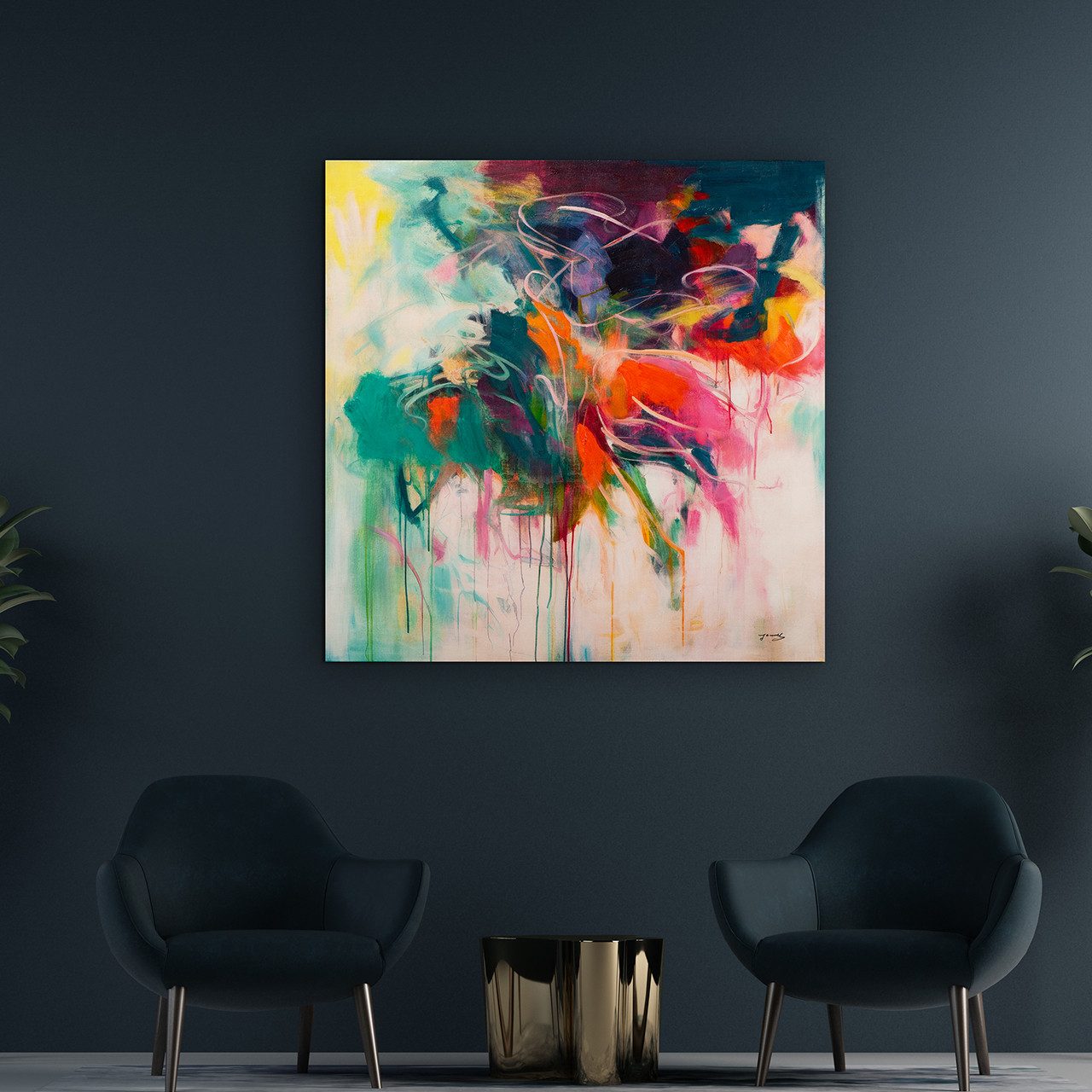 ArtUniverse Gemälde Expression in colour 115 x 115 cm, Abstrakt
