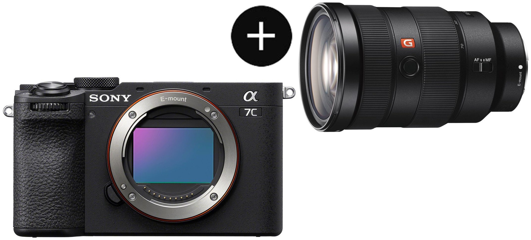 Sony Objektiv FE 24-70mm F2.8 GM (SEL2470GM.SYX) + Alpha 7C II Systemkamera (SEL2470GM, 33 MP, 2x opt. Zoom, Bluetooth, WLAN, KI-Autofokus, 10 B/s Serienaufnahmen, 4K Zeitlupe)