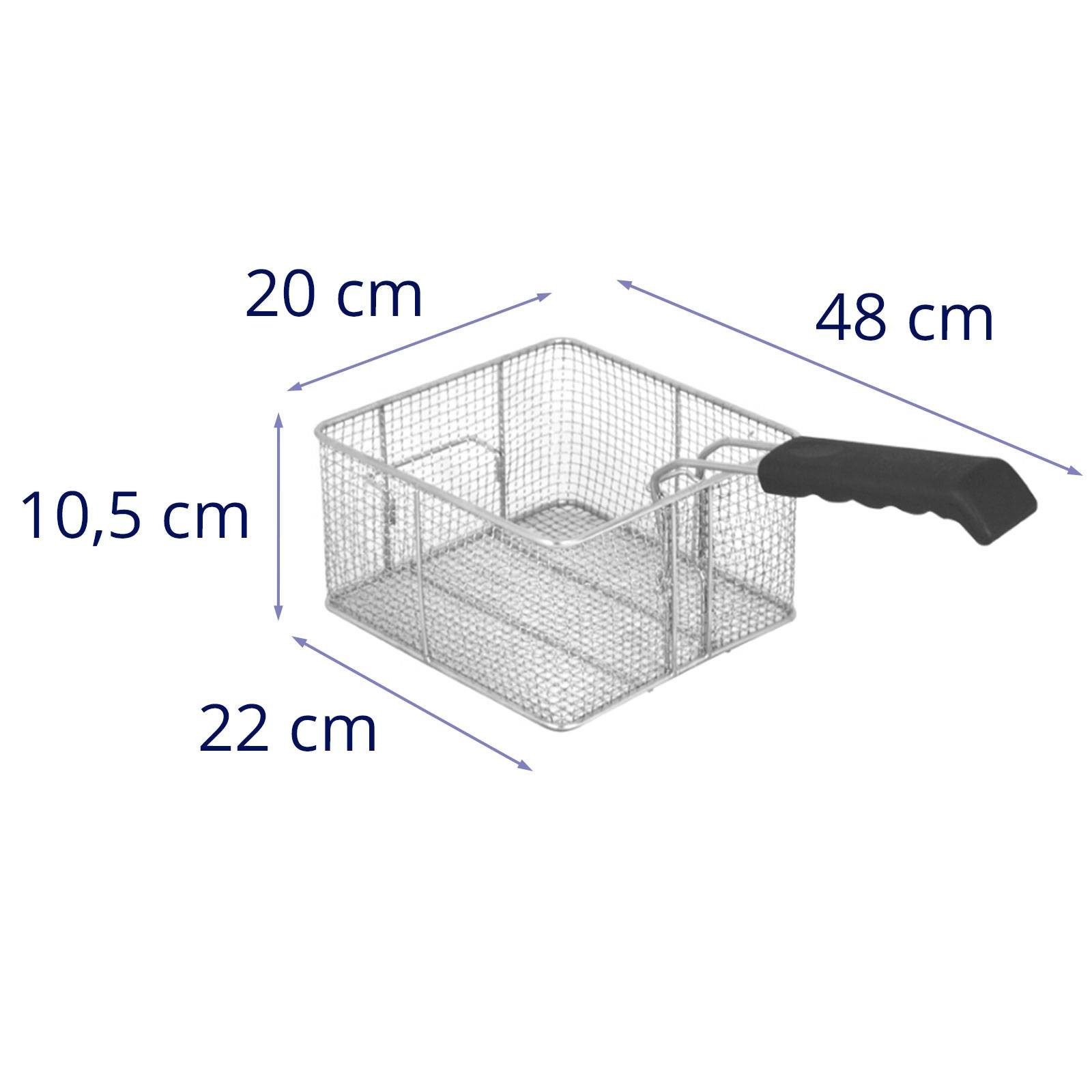 Royal Catering Frittiereinsatz Frittierkorb Fritteusenkorb Für 10 L Fritteusen 22 X 20 X 10 cm