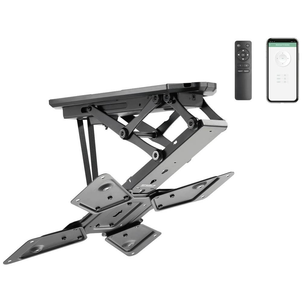 SpeaKa Professional TV-Deckenhalterung Smart TV-Deckenhalterung 58.4 cm (23″ SP-10125216, (Zusammenklappbar, Mit Fernbedienung)