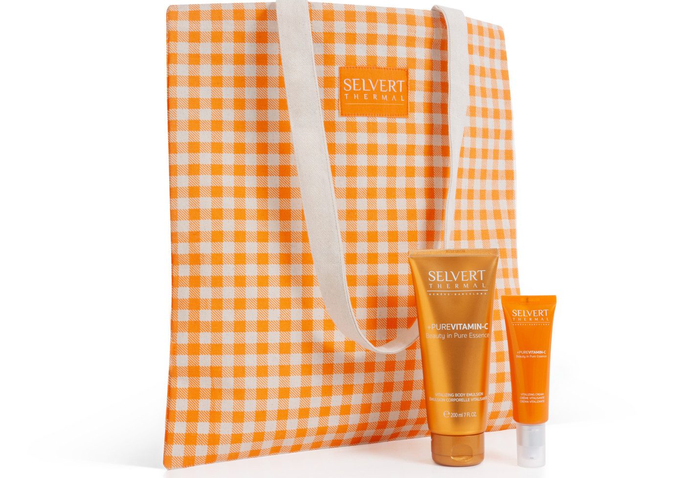 Selvert Thermal Pflege-Set PURE VITAMIN C Tasche, Tägliche Antioxidantien-Therapie