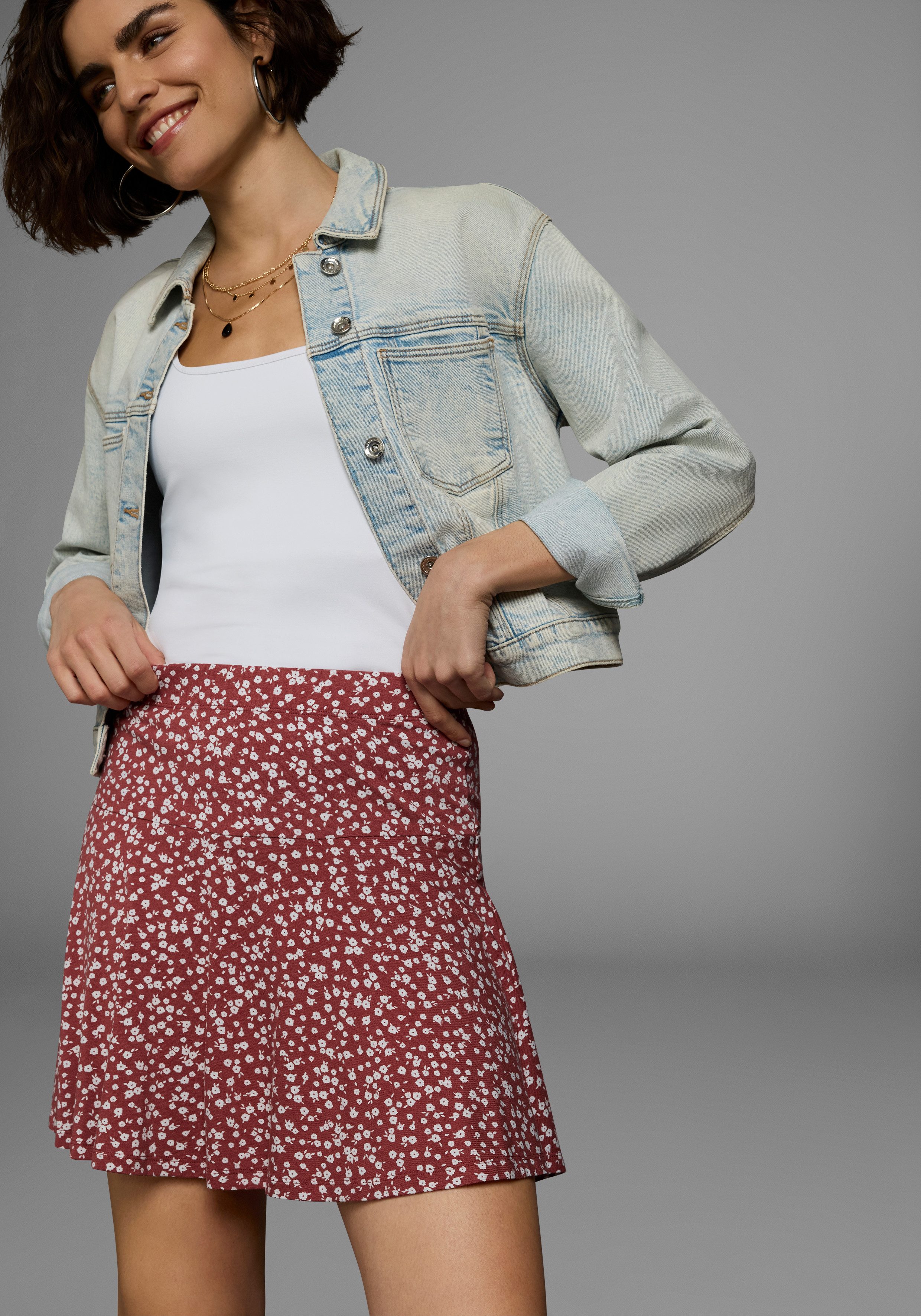 Laura Scott Hosenrock mit bequemen Gummizug-Bund