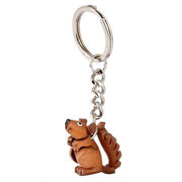 Monkimau Schlüsselanhänger Eichhörnchen Schlüsselanhänger Leder Tier Figur (Packung)