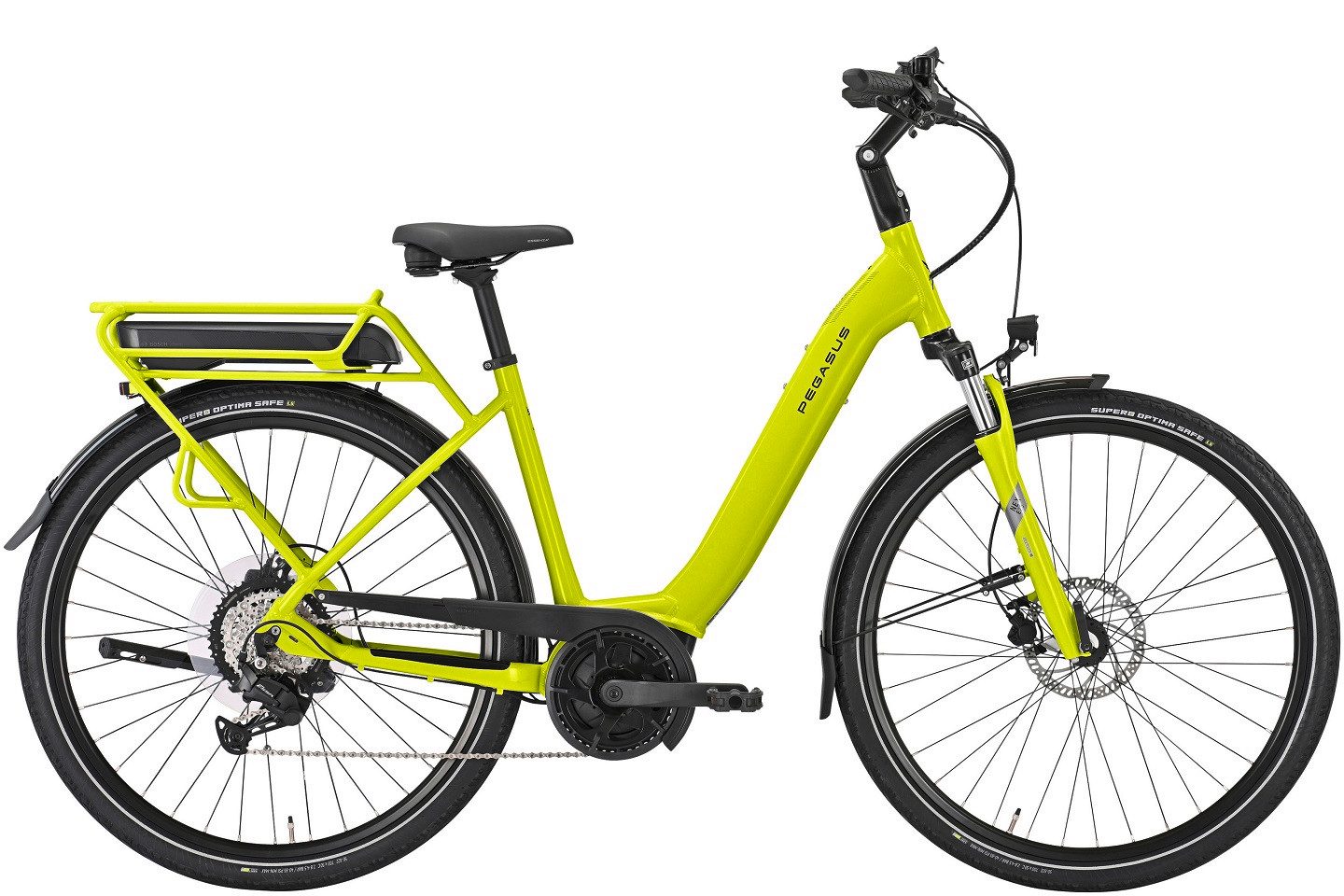 Pegasus E-Bike Pegasus Solero E8 Plus 500 Wh Damen grün 2025, 8 Gang Shimano ESSA, Kettenschaltung, Bosch Active Line Plus, 500 Wh