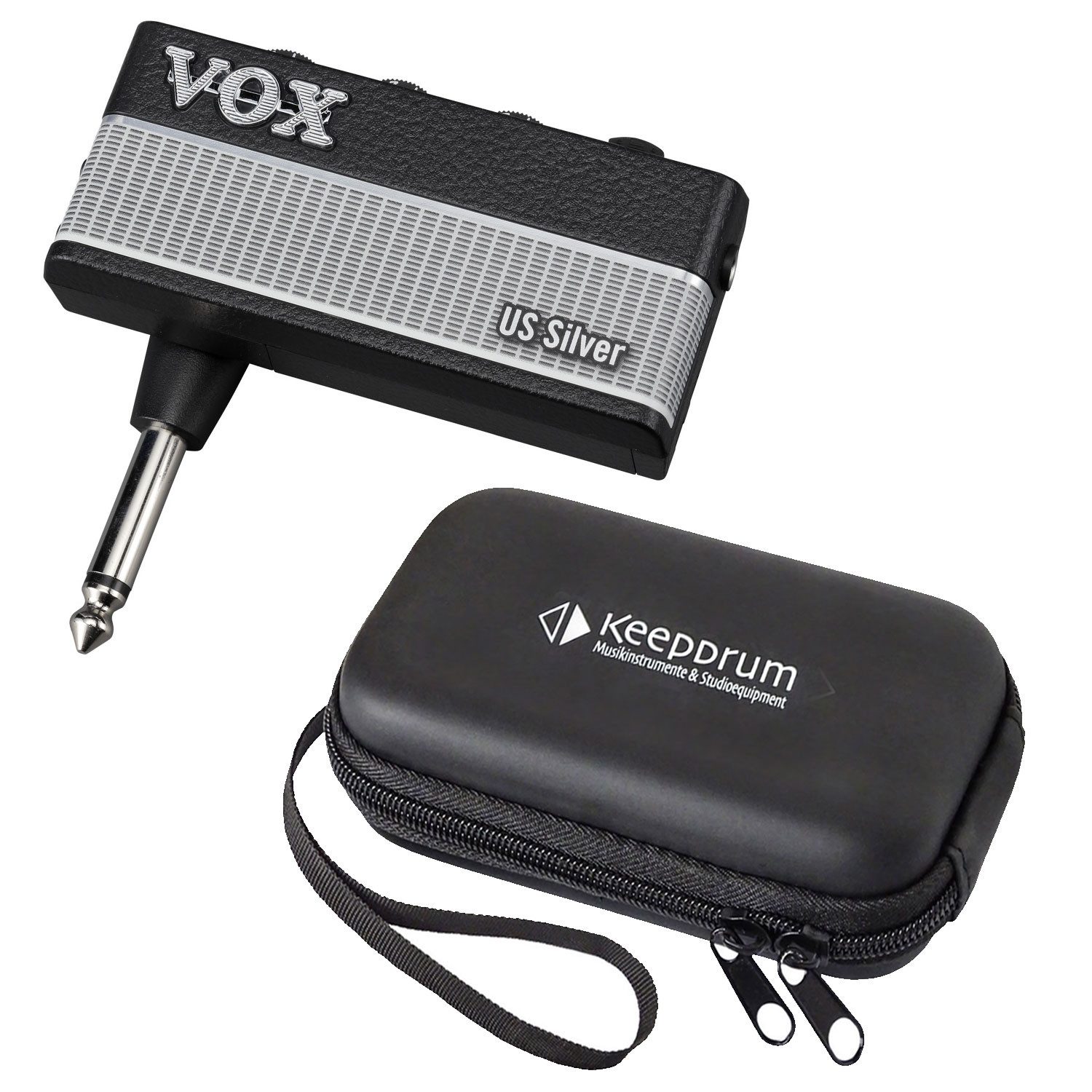 VOX-AMPS E-Gitarre Vox Kopfhörer-Verstärker für Gitarre amPlug 3 US Silver mit Tasche, Verstärker, Gitarre, Verstärker