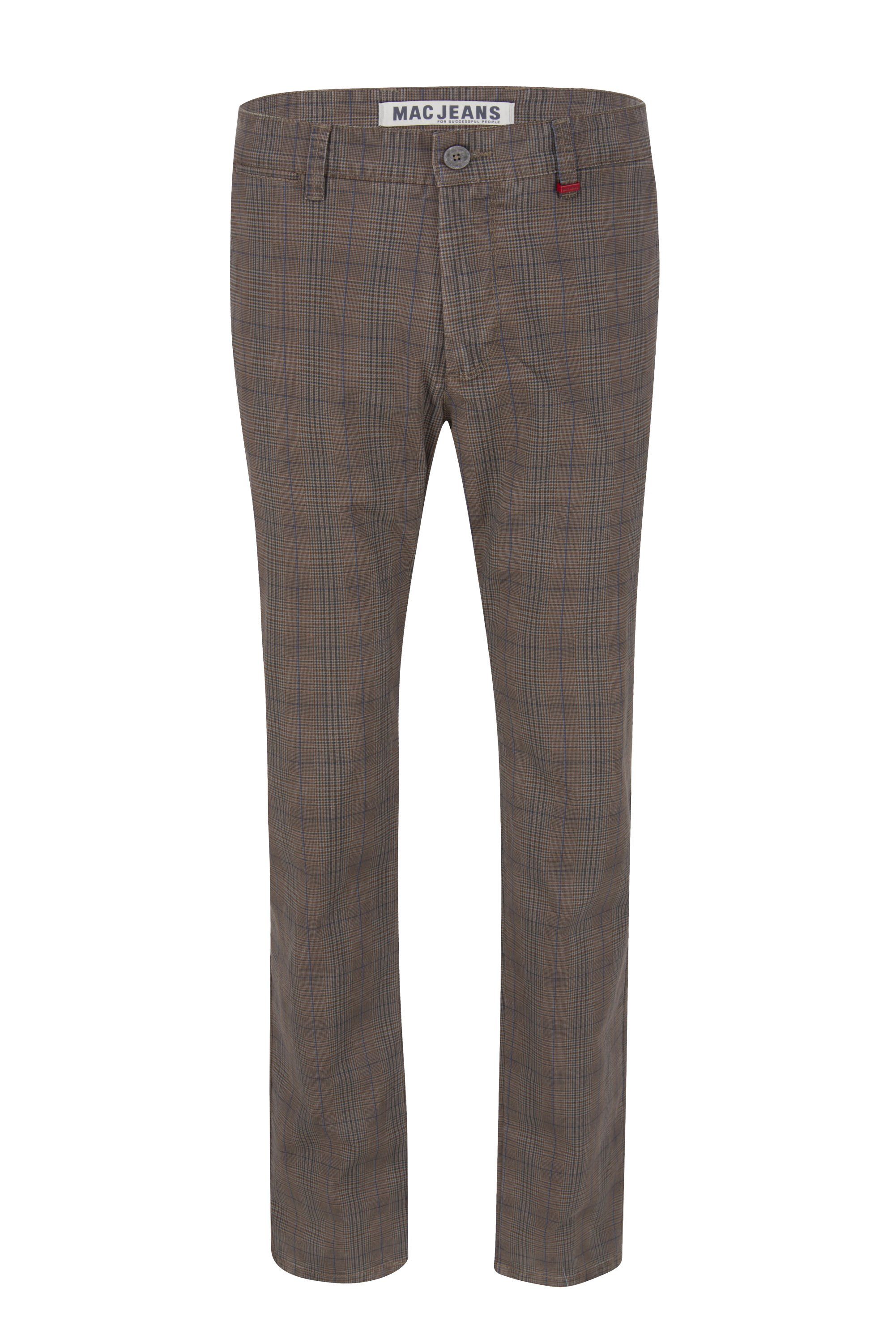 MAC 5-Pocket-Jeans MAC LENNOX PRINTED GABARDINE fawn brown check 6365-00-0670L 278K