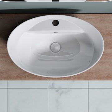 doporro Waschbecken Aufsatzwaschbecken Waschschale Waschbecken Keramik Brüssel302