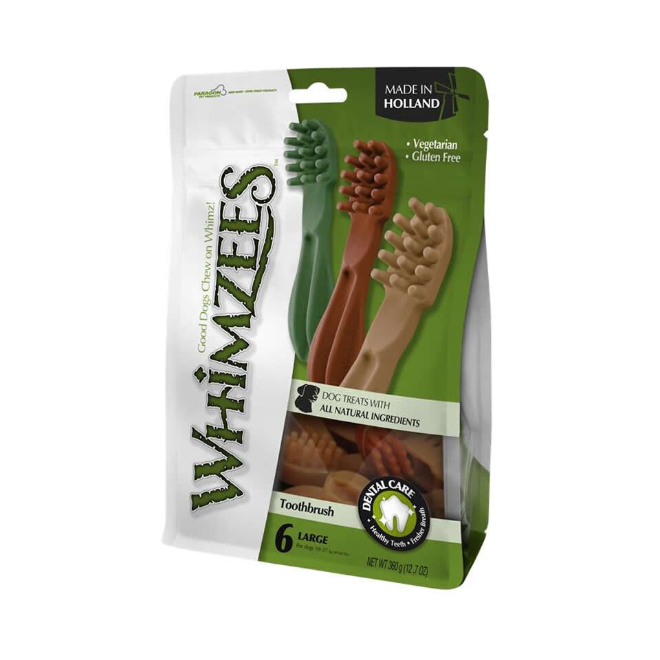 Whimzees Zahnbürste L 360 g, Snack für: Hund