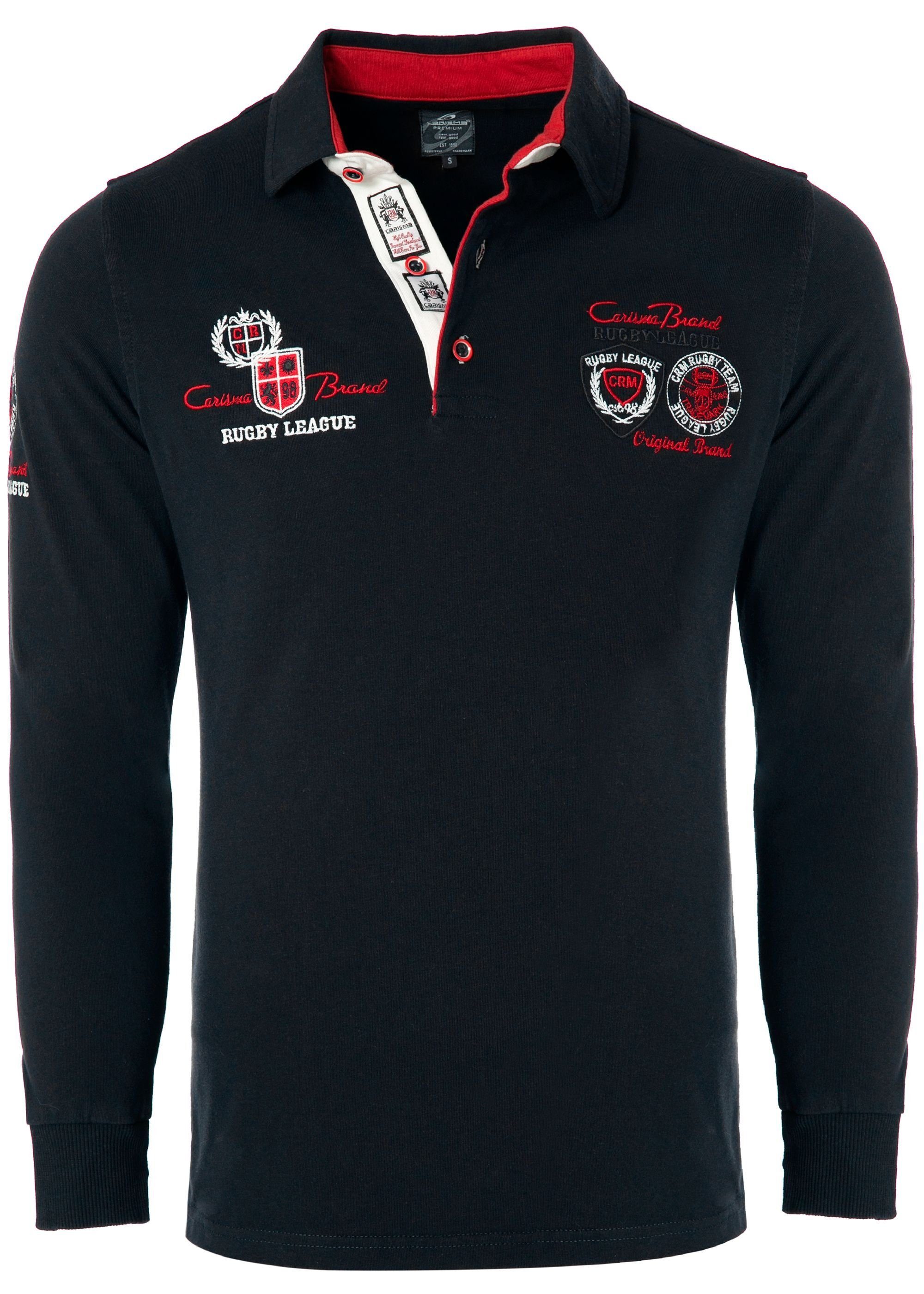 CARISMA Poloshirt (1-tlg) mit Stickerei Rugby Team