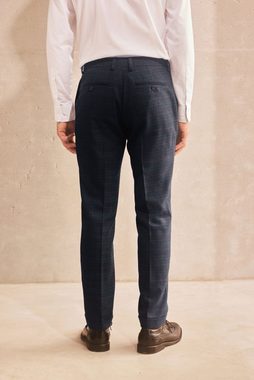 Next Anzughose Karierter Anzug mit Besatz: Skinny-Fit-Hose (1-tlg)