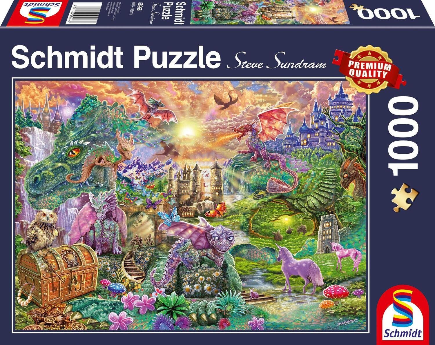 1000 Drachenland Spiele Puzzleteile Puzzle Verzaubertes Schmidt (Puzzle),