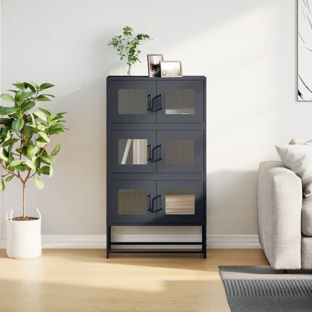 vidaXL Highboard Highboard Anthrazit 68x39x123 cm günstig online kaufen