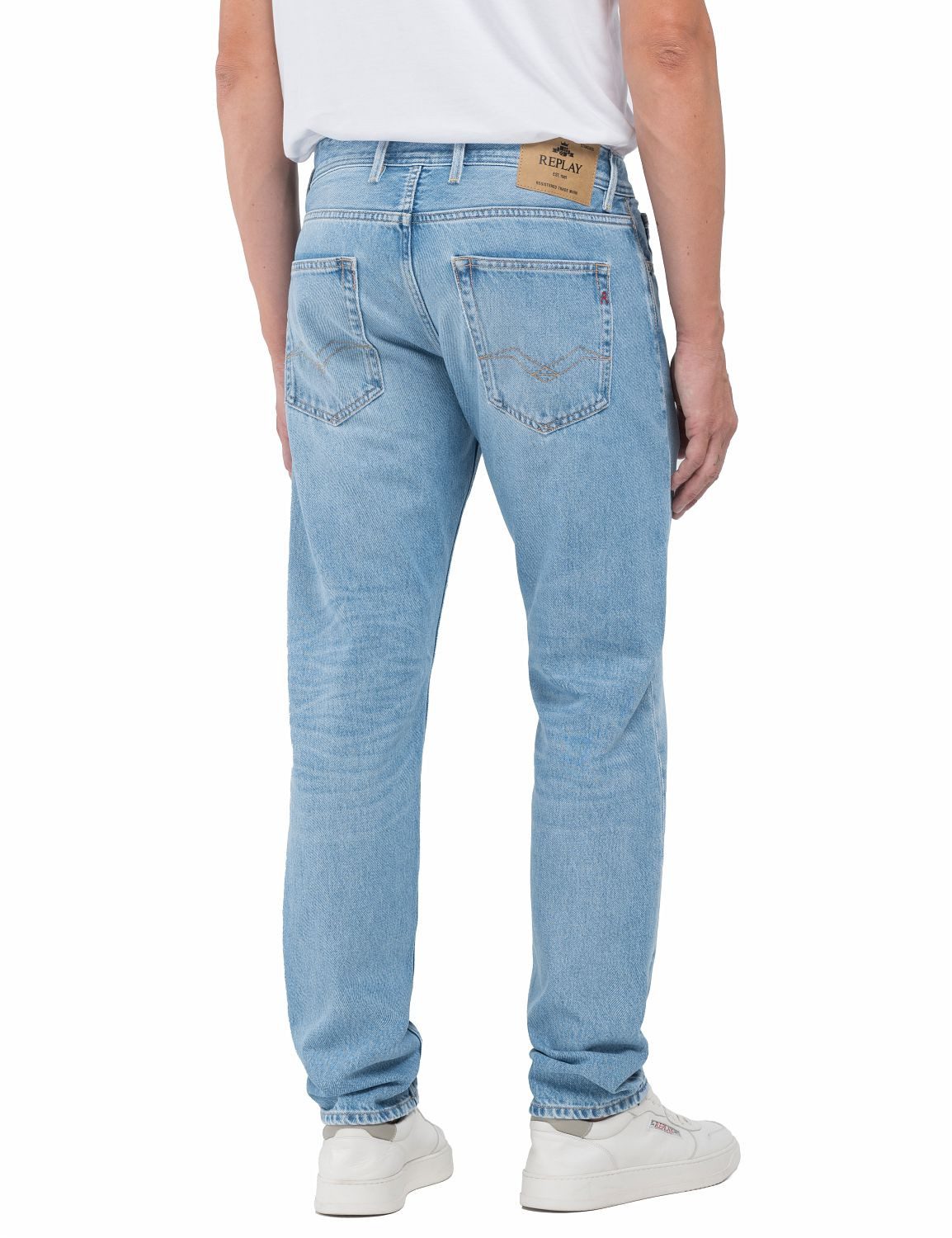 Replay Straight-Jeans GROVER in vielen verschiedenen Waschungen, mit Stretch