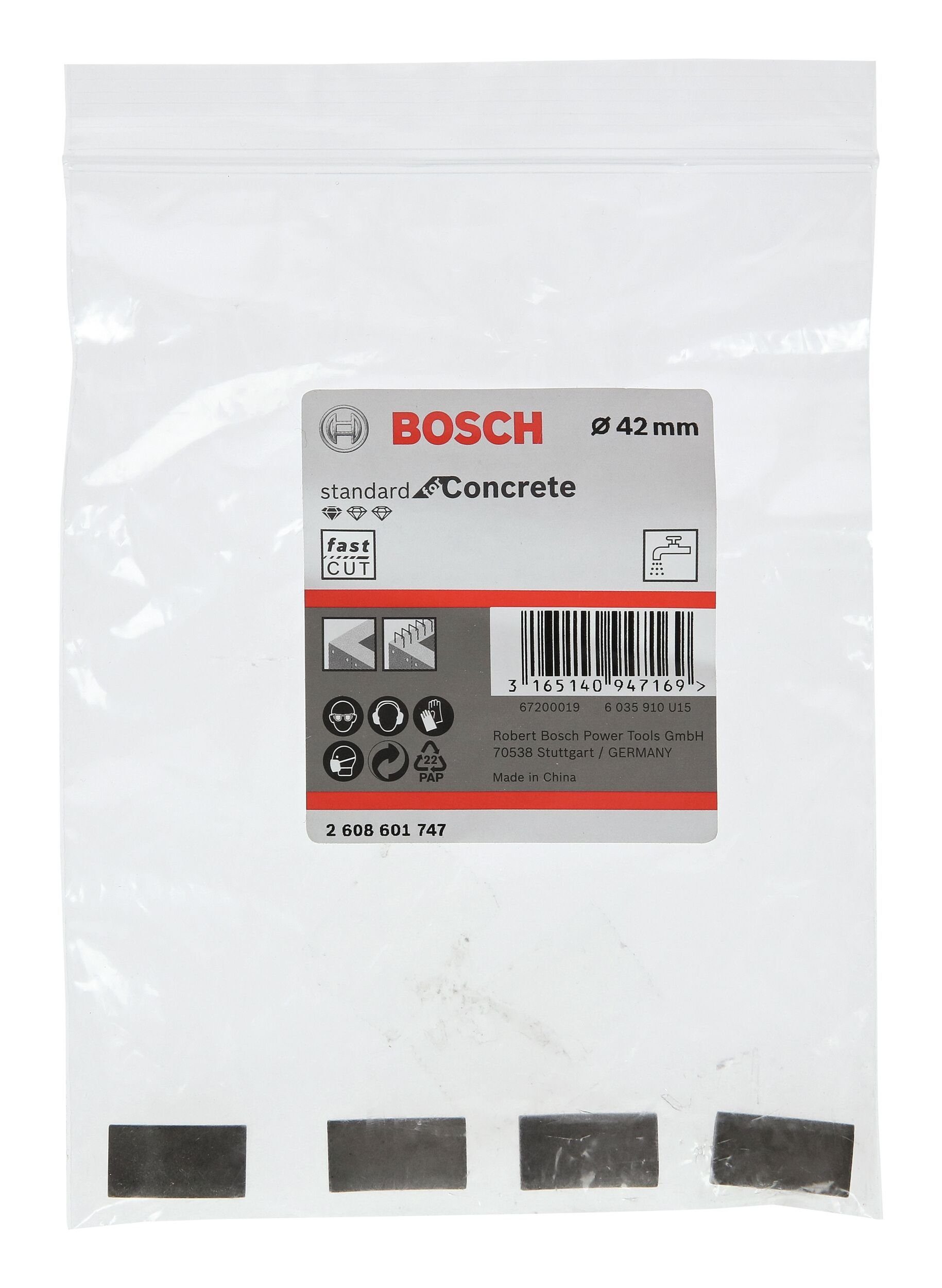 BOSCH Bohrkrone, Standard Diamantbohrkrone Segmente Concrete für mm 4 - 10 for Segmente