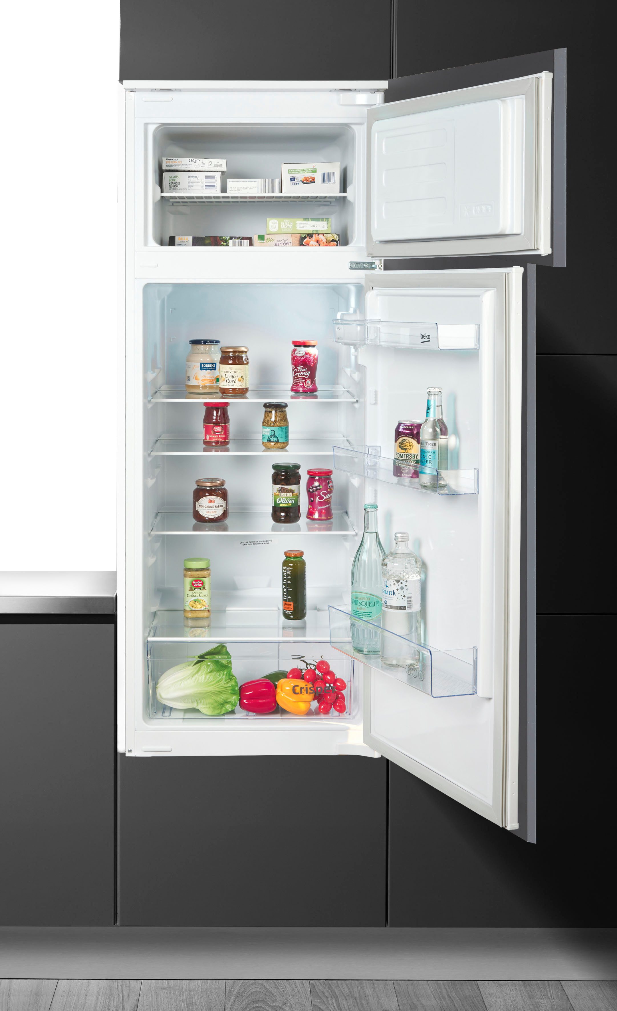 BEKO Einbaukühlgefrierkombination BDSA250K4SN 7521620017, 144,8 cm hoch, 54 cm breit