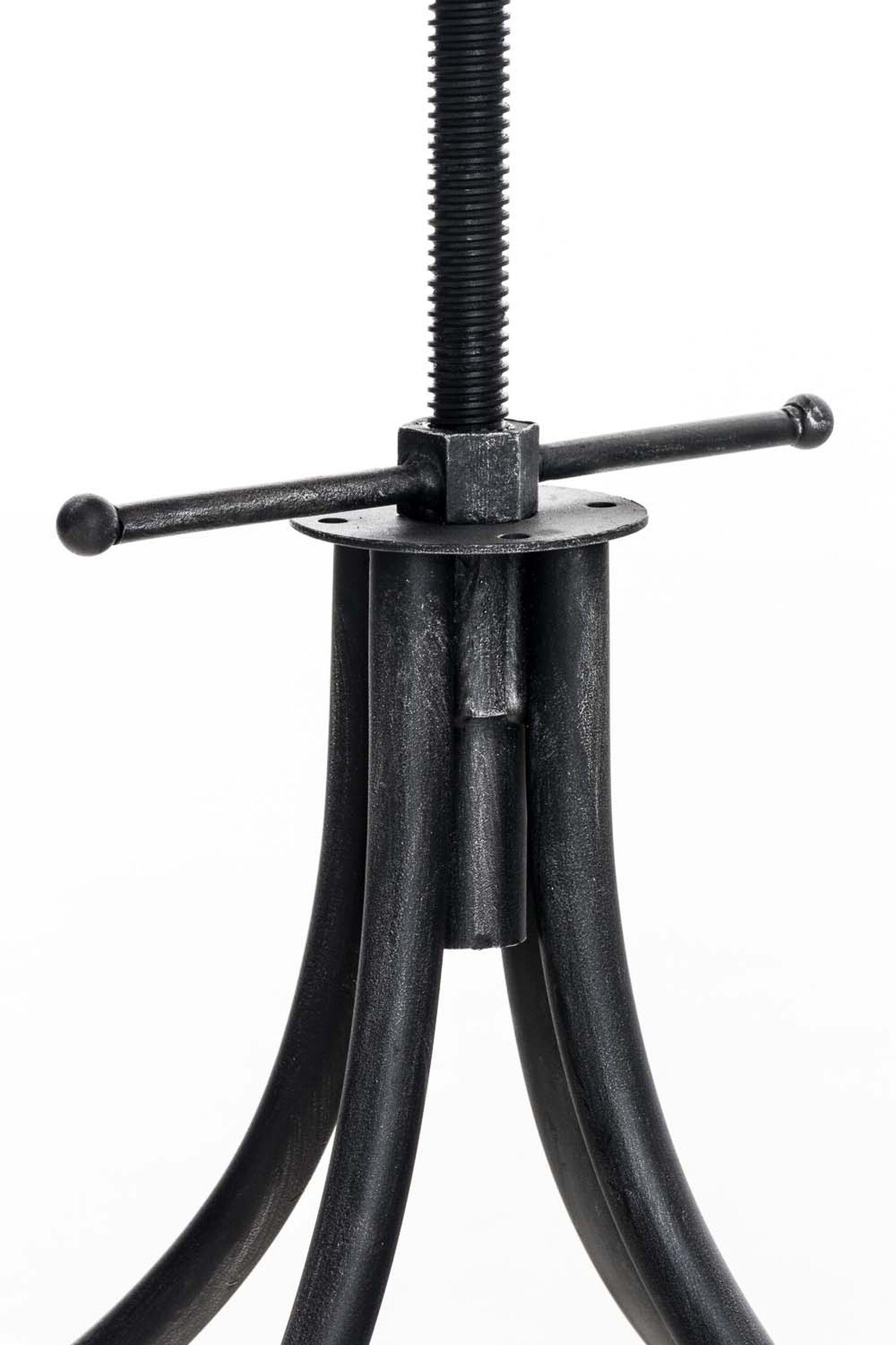 Hocker silberfarbenes Theke & Holz - für Küche), 360° - Jos Barhocker Fußstütze Sitzfläche: Metall - drehbar - TPFLiving (mit höhenverstellbar antik Gestell: