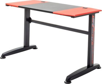 MCA furniture Gamingtisch mcRacing, Game Desk mcRacing, Schwarz-Rot-Schwarz