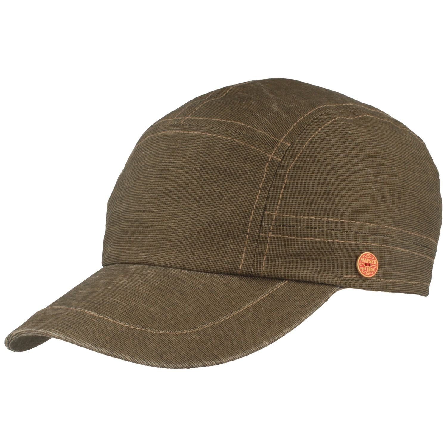 Cap Baumwolle und UV-Schutz Baseball Leinen Mayser 4588 fein, aus mit 80 oliv