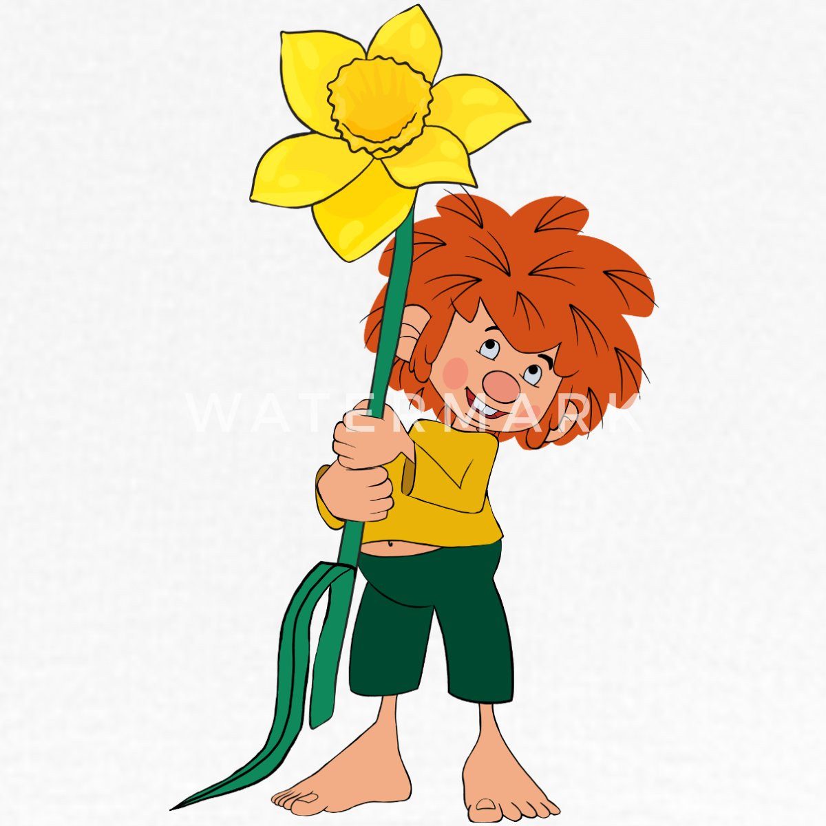 Spreadshirt T-Shirt Pumuckl Design Mit Gelber günstig online kaufen