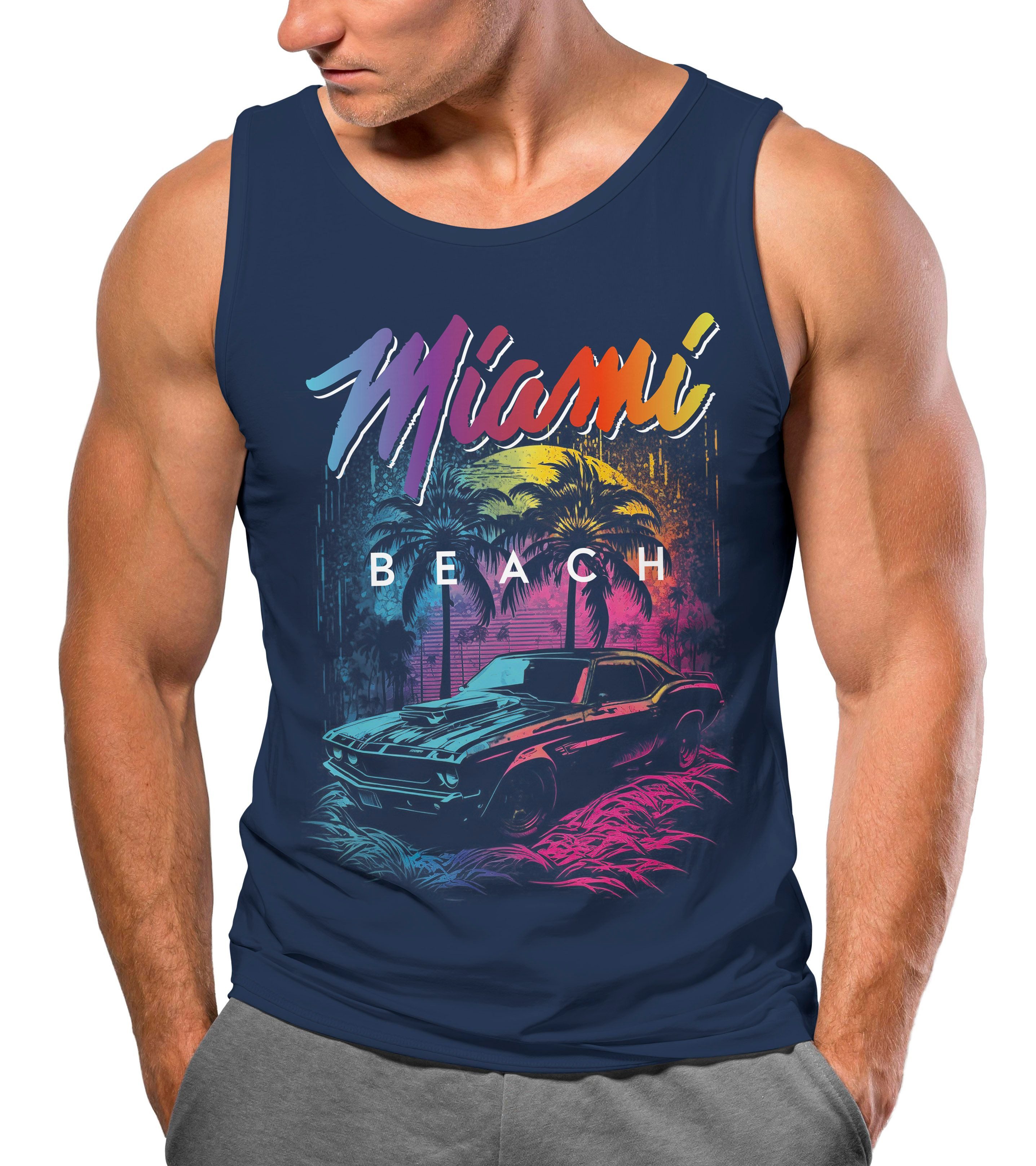 Neverless Tanktop Herren Tank-Top Miami Beach günstig online kaufen