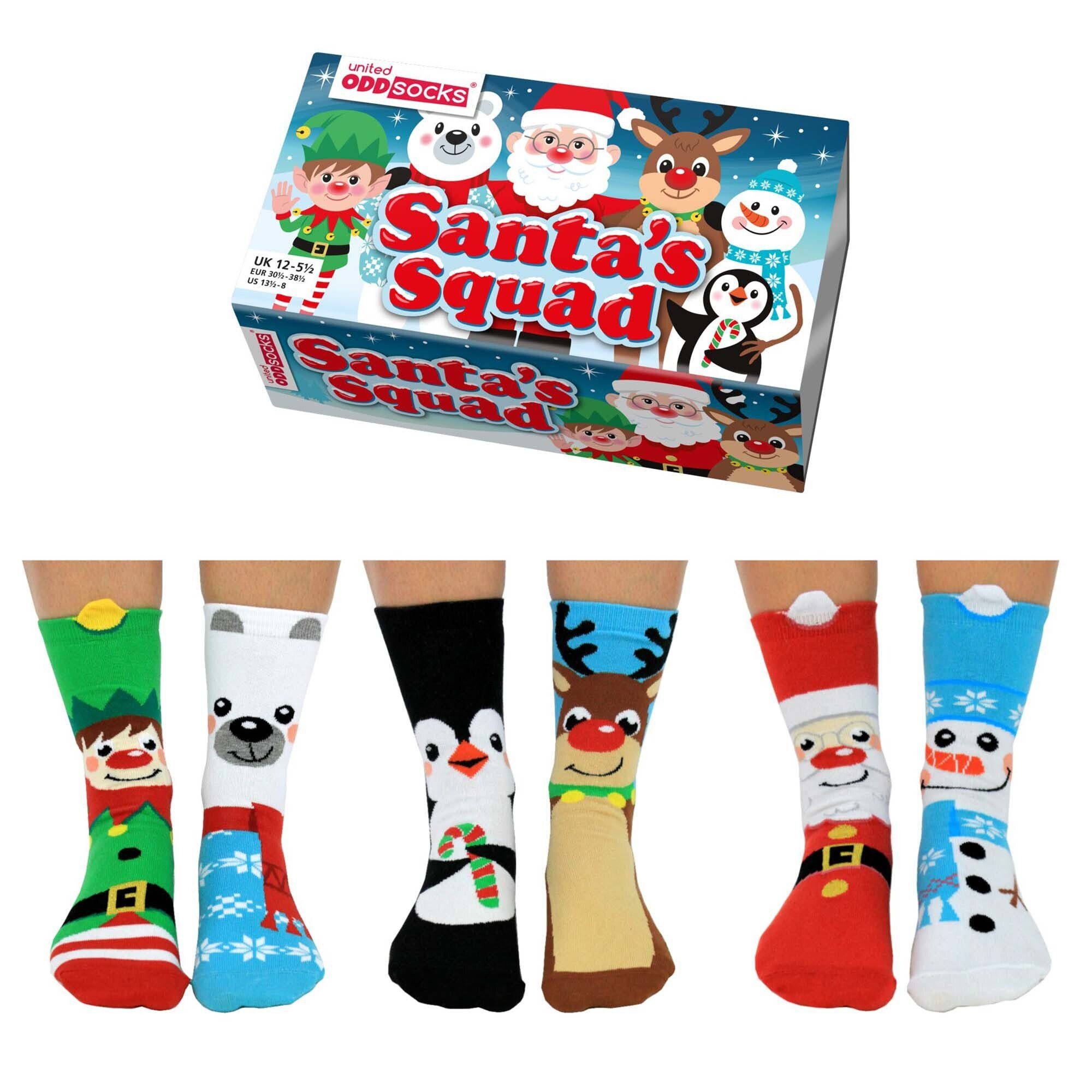Oddsocks Socken, individuelle Freizeitsocken Socken - Kinder United Santa´s Squad 6