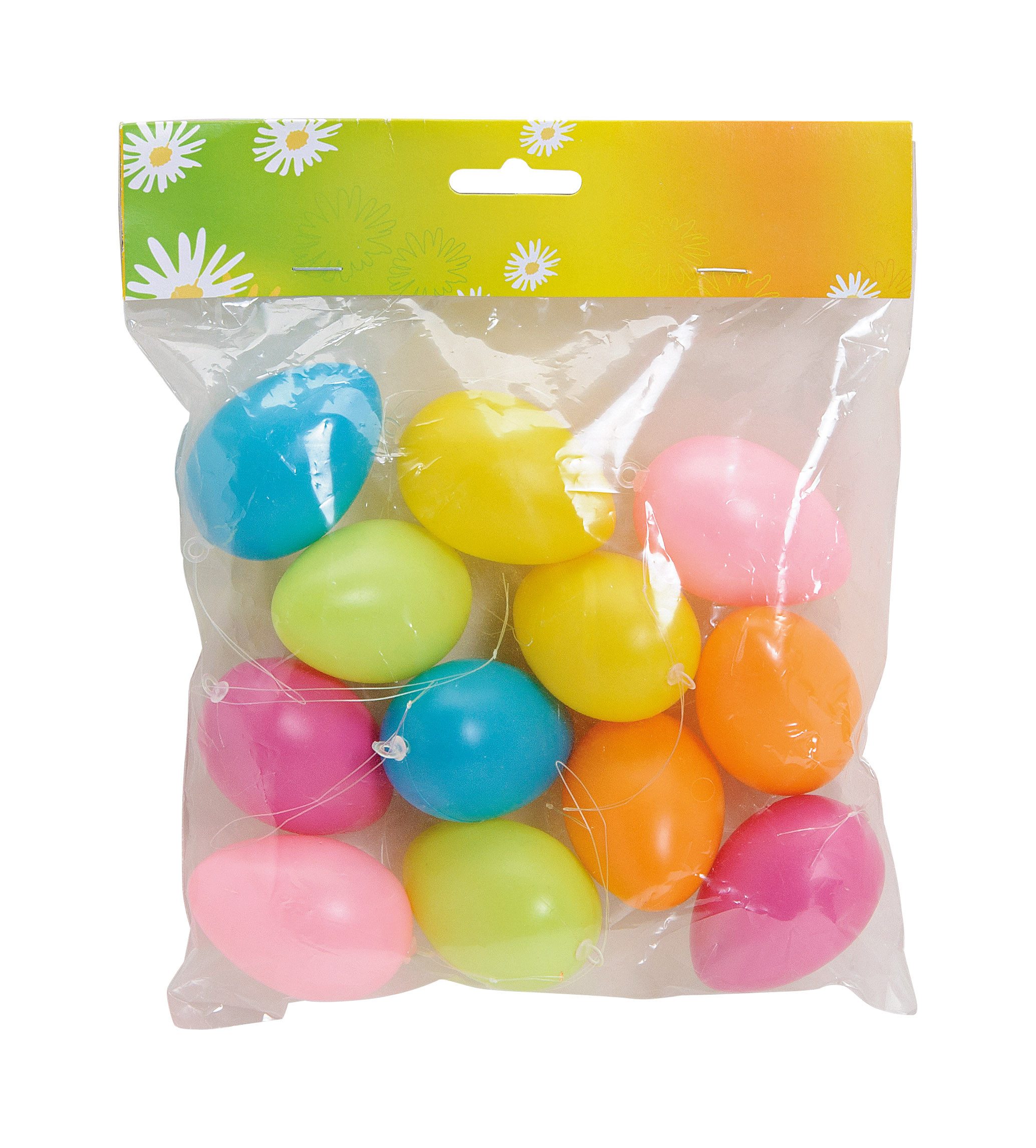 foolonli Osterei Ostereier Eier Bunt 6 cm 12er Set 6 verschieden Farben Uni Kunststoff