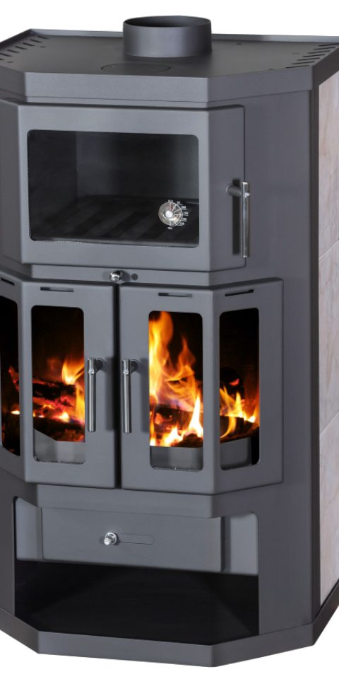 Victoria 05 Kaminofen Victoria Taro 2F Kaminofen mit Backfachn und Herdplatte
