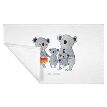 Mr. & Mrs. Panda Handtuch Koala Familie - Weiß - Geschenk, Sport Handtuch, Reisehandtuch, Mama, (1-St), Kreative Sprüche