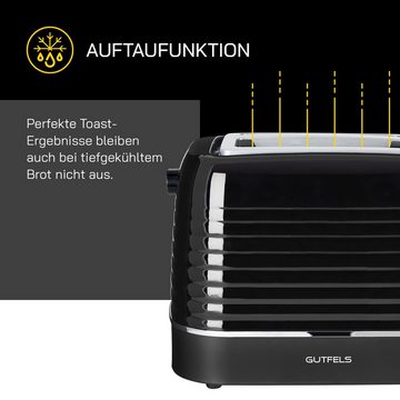 Gutfels Toaster TOAST 3300 C, 2 kurze Schlitze, 1050 W, Integrierter Brötchenaufsatz und Toast-Zentrierung