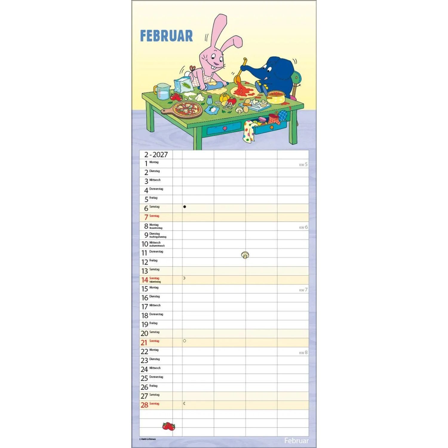 Korsch Verlag Familienkalender Der echt elefantastische Familienplaner 2027