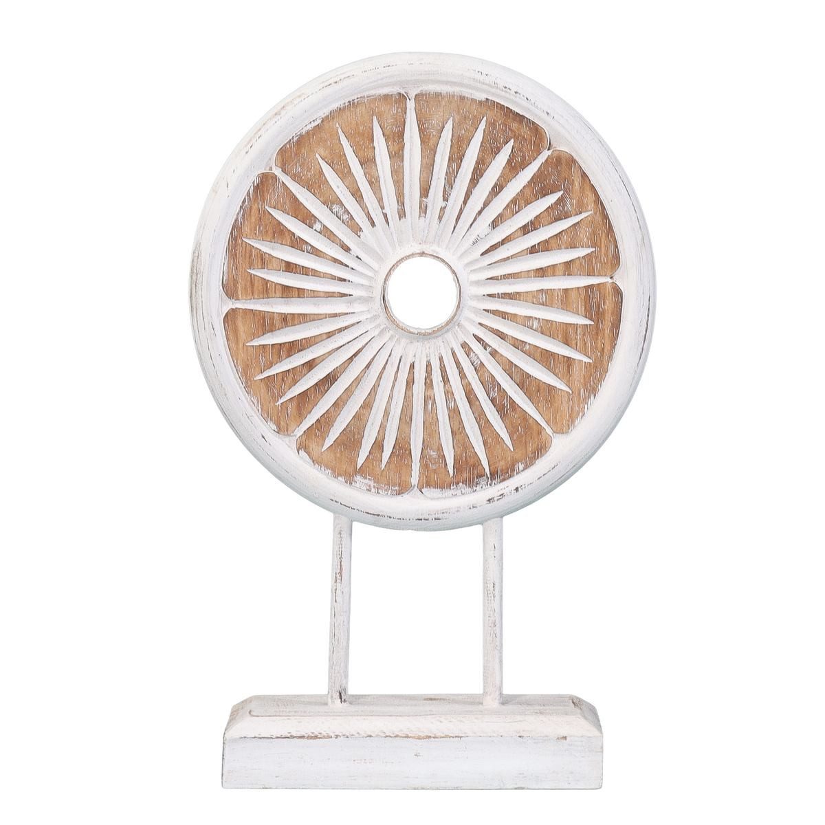 Oriental Galerie Dekofigur Weißes Mandala Symbol Skulptur Figur Mittel (1 St)