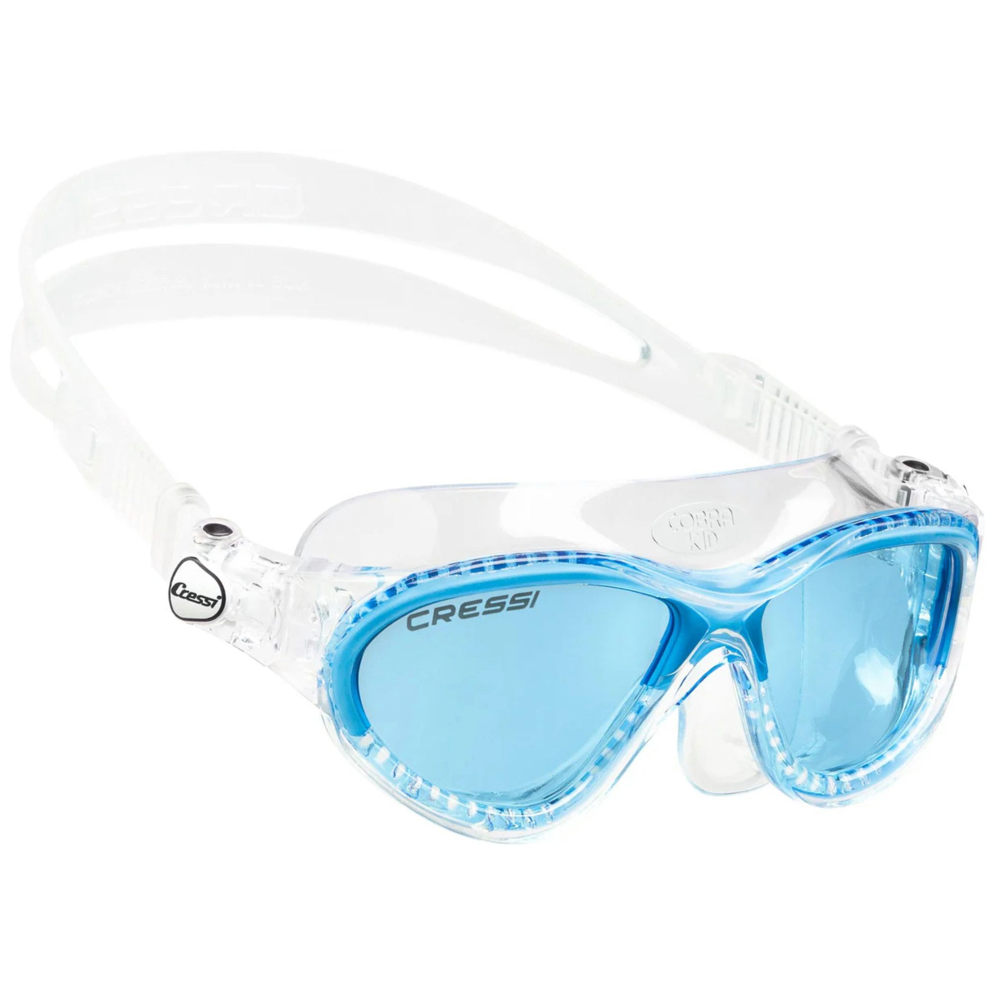 Cressi Schwimmbrille Mini Cobra Schwimmbrille - Clear/Blue/Azure Lens