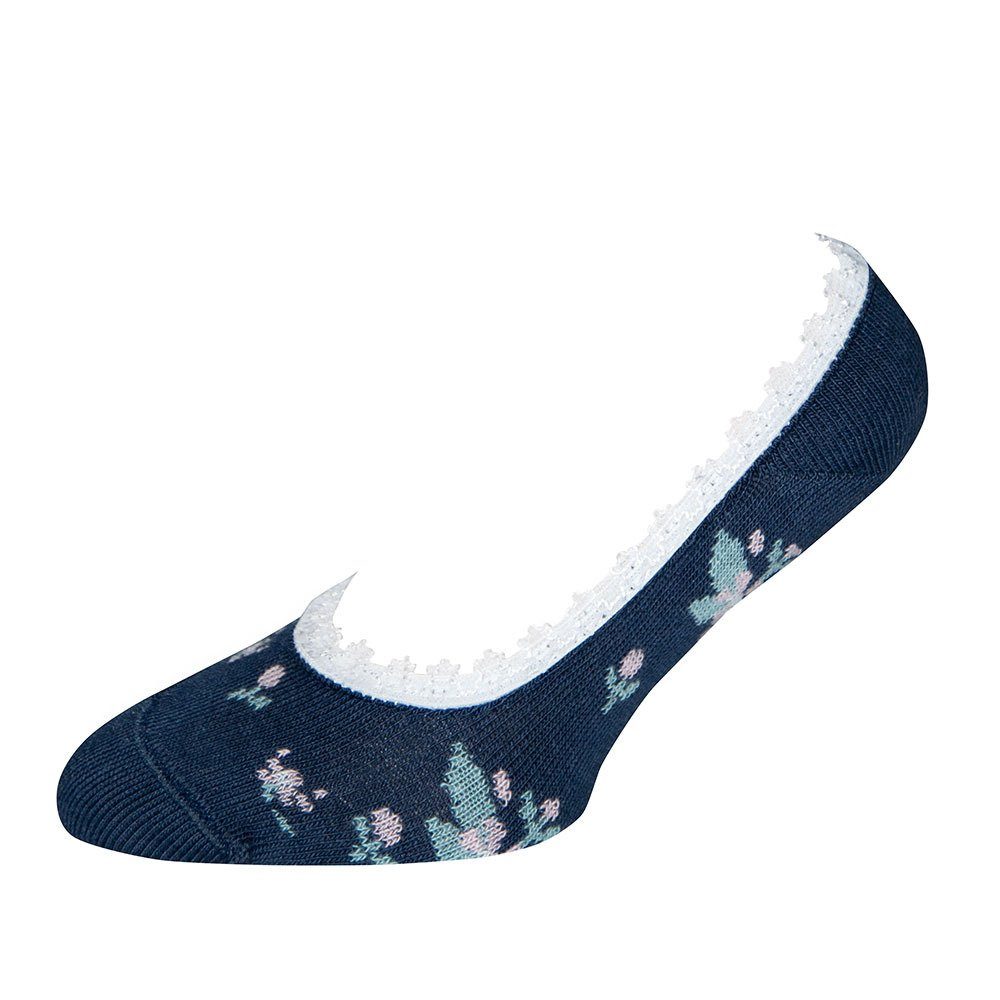 Ewers Sneakersocken Sneaker Socken 3er Pack Füßlinge Blümchen (3-Paar)