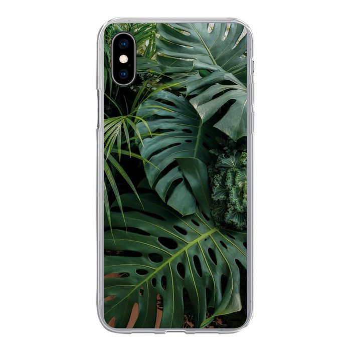 MuchoWow Handyhülle Pflanzen - Dschungel - Blätter - Tropisch Handyhülle Apple iPhone Xs Smartphone-Bumper Print Handy