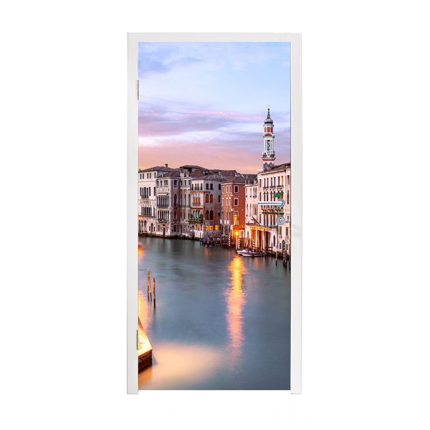 MuchoWow Türtapete Der Canal Grande in Venedig, Matt, bedruckt, (1 St), Fototapete für Tür, Türaufkleber, 75x205 cm