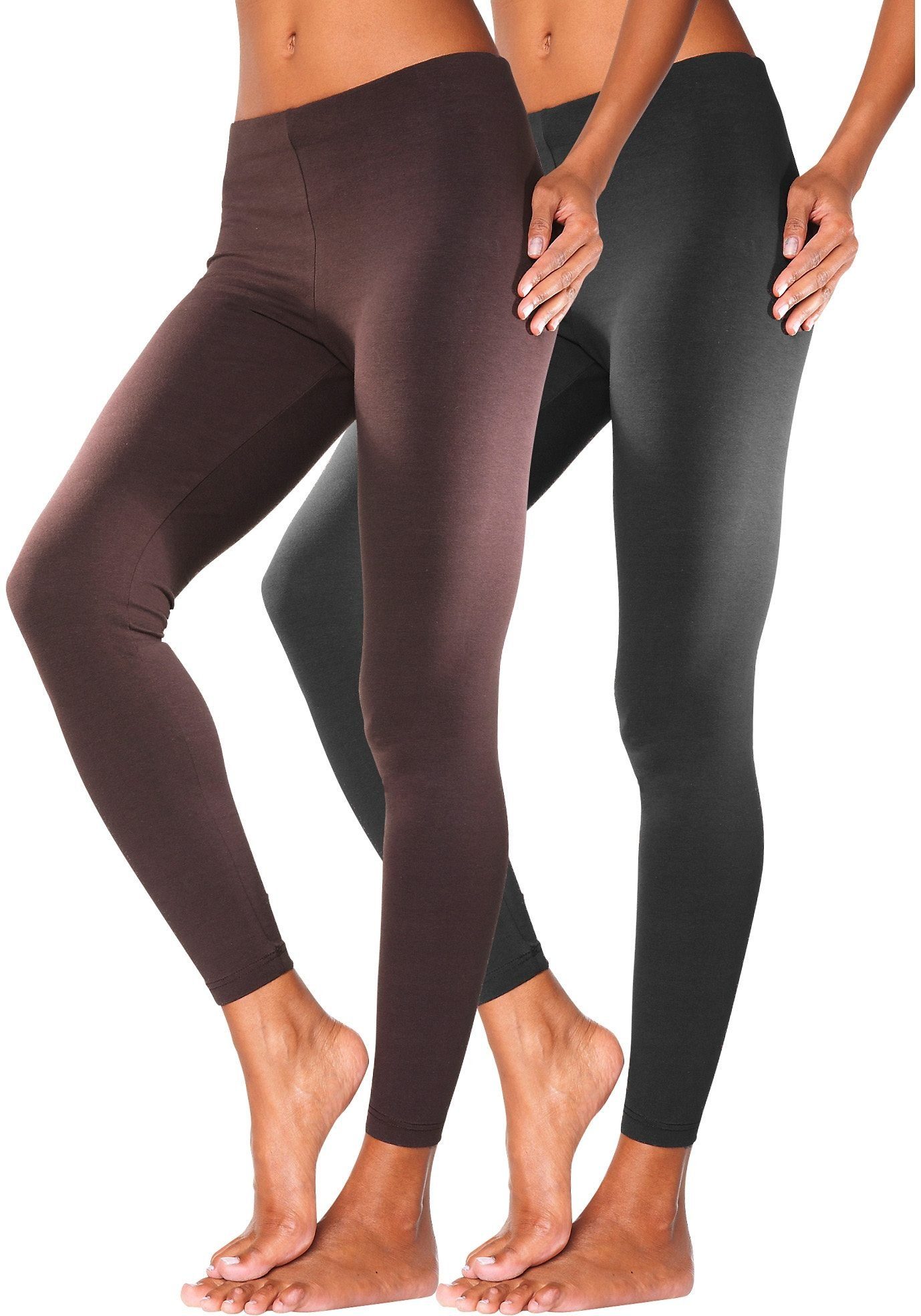 Vivance Active by Lascana Leggings (2er-Pack) mit Gummibund, Loungewear