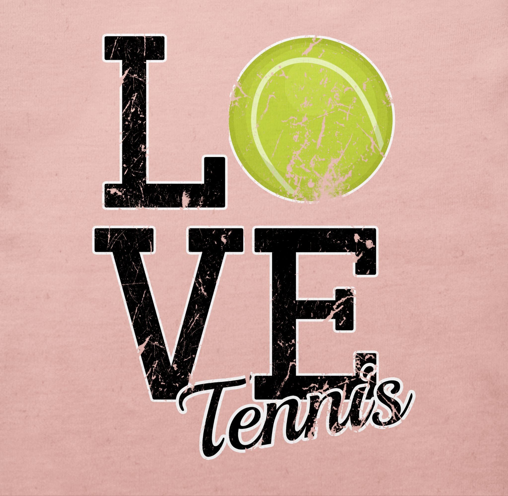 Shirtracer T-Shirt Love Tennis Babyrosa & Sport Baby Bewegung 3