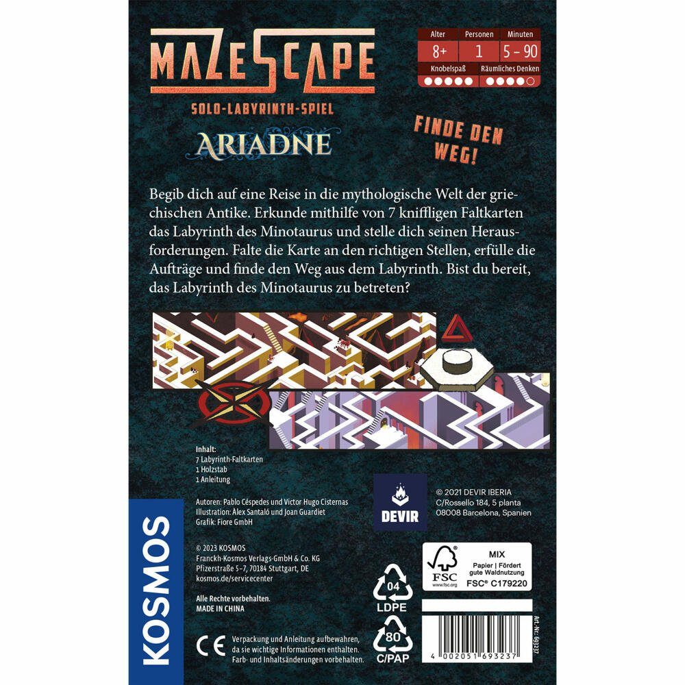 Kosmos Spiel Mazescape Ariadne