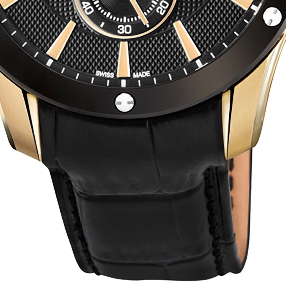 Zeiger Jaguar Acamar, und Indizes Schweizer J881/1, goldene Uhr
