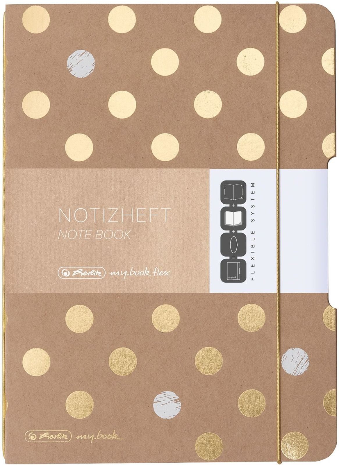 Notizbuch Notizheft flex PP A5 40 Blatt punktiert Pure Glam.
