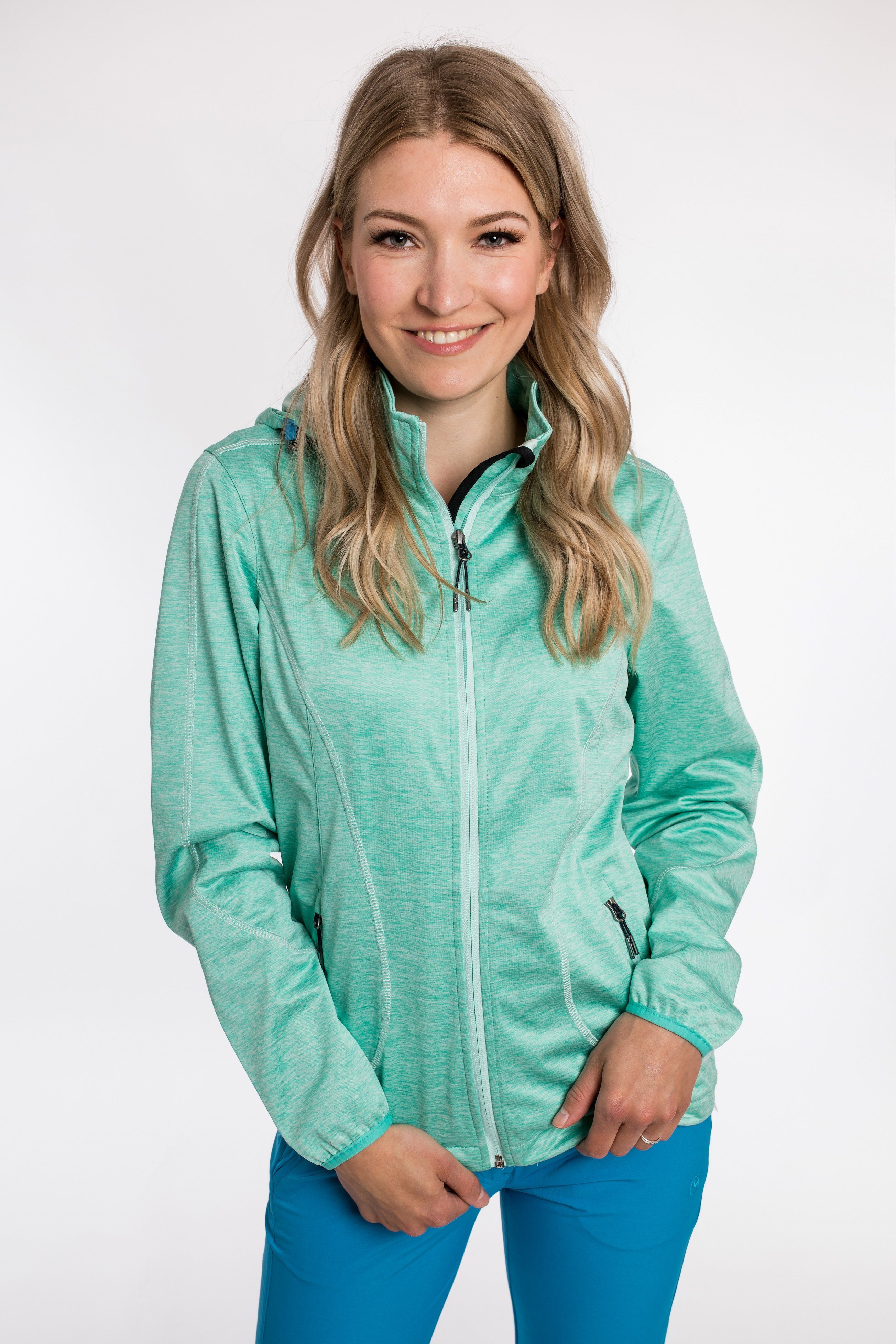 DEPROC Active Softshelljacke JOSEPHIN PEAK WOMEN mit abnehmbarer Kapuze