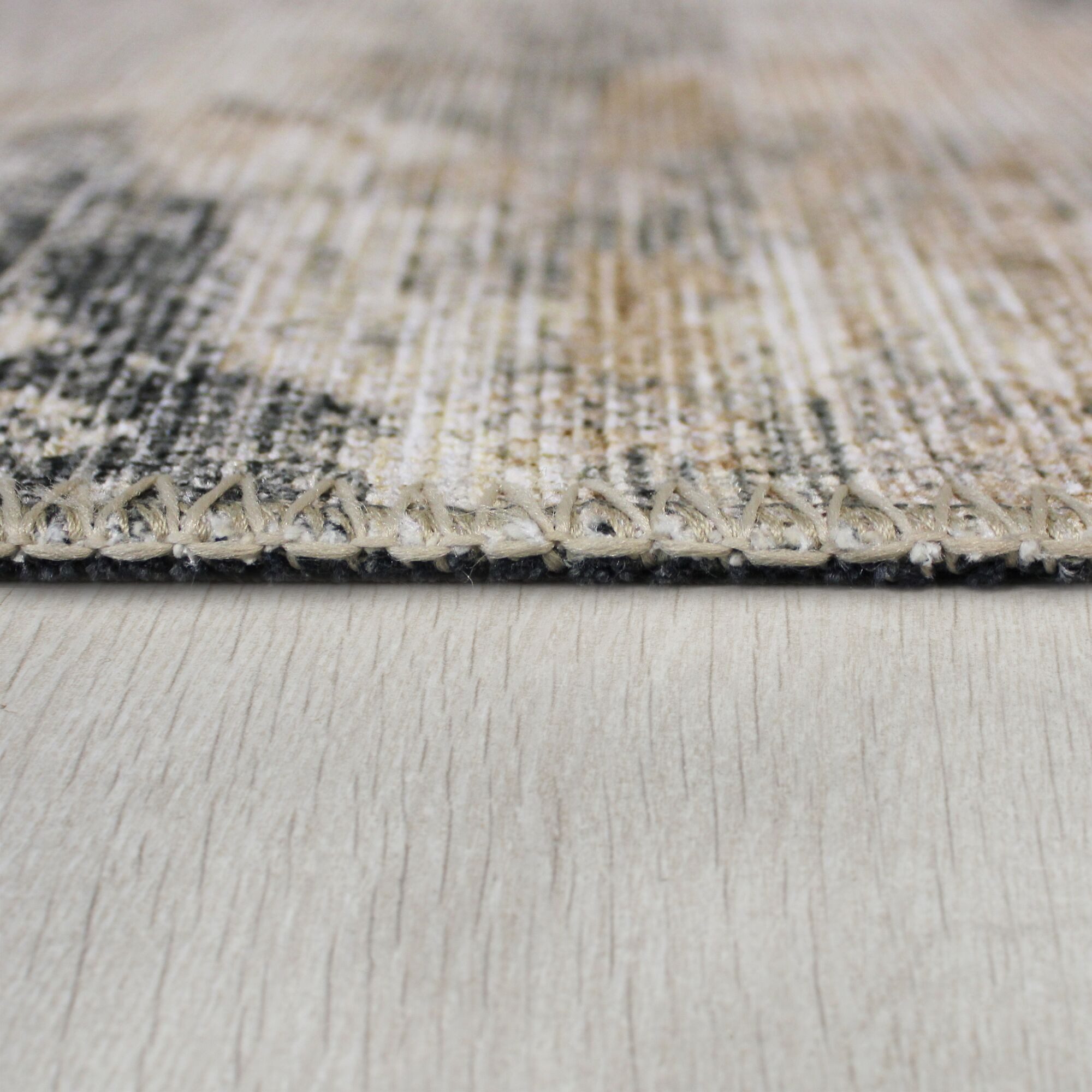 KADIMA DESIGN Teppich Waschbar, Abstrakt Wohnzimmer schmutzabweisend Rechteckig 115x170, Rechteckig, Höhe: 0 mm, Gelb-Natur, 100% Polyester, Flachgewebe, Flordichte 1 604 g/m²