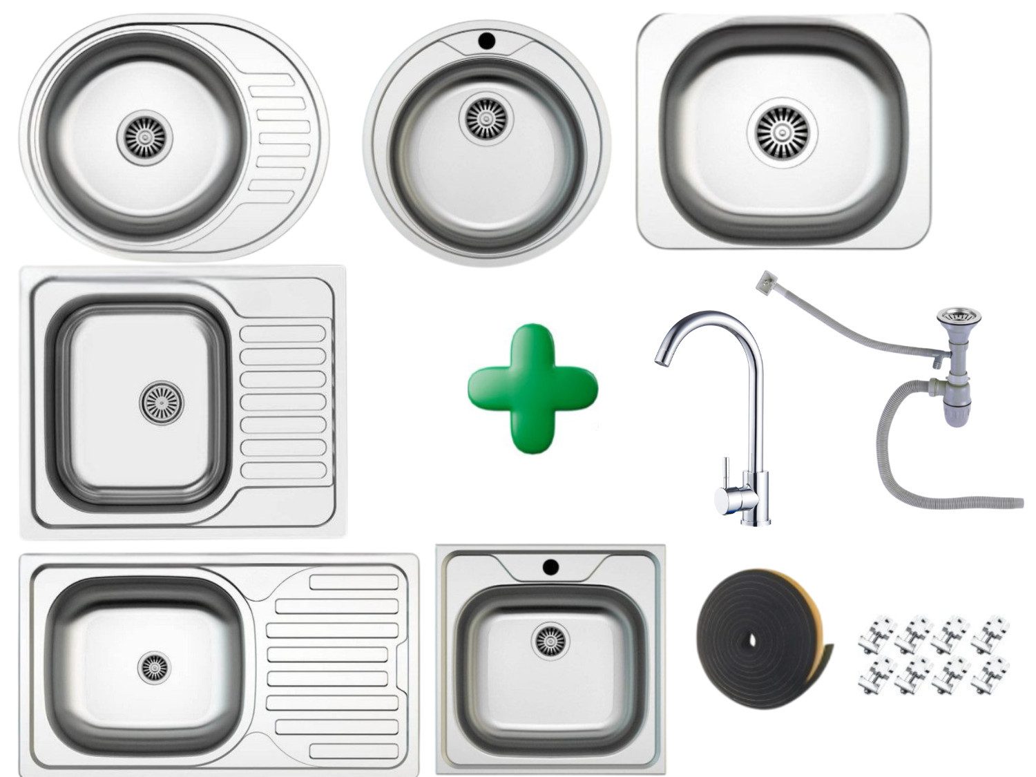 Faizee Home Edelstahlspüle Edelstahl Einbauspülen – Verschiedene Modelle, M günstig online kaufen