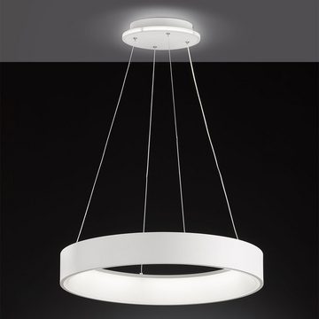 WOFI LED Pendelleuchte, LED-Leuchtmittel fest verbaut, Warmweiß, LED Hängelampen Pendelleuchte dimmbar Hängeleuchte weiß modern